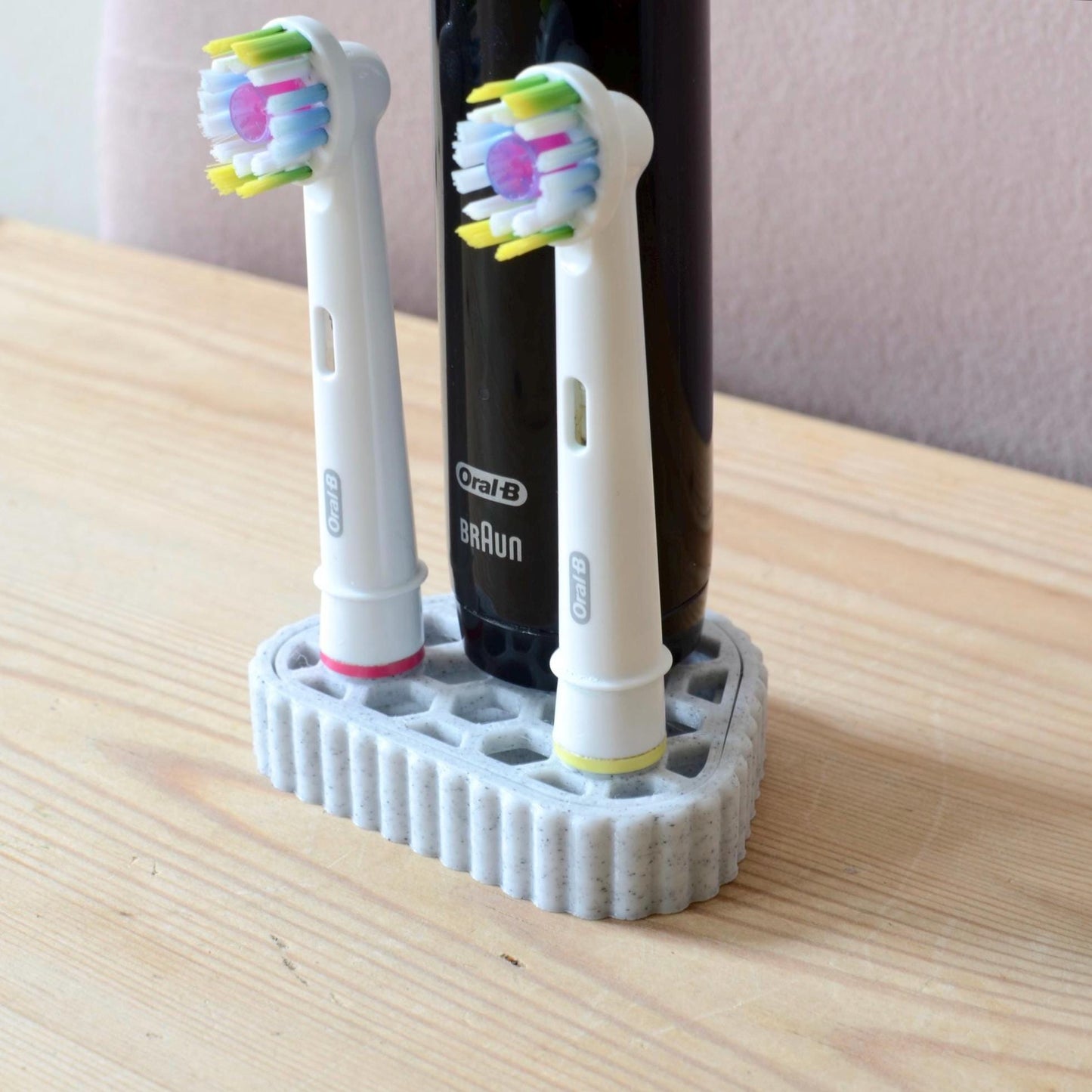 Compact Oral B Electric Toothbrush + Head Stand Holder With Drip Tray - Magnetic