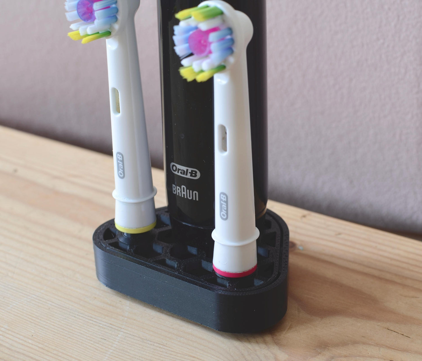 Compact Oral B Electric Toothbrush + Head Stand Holder With Drip Tray - Magnetic