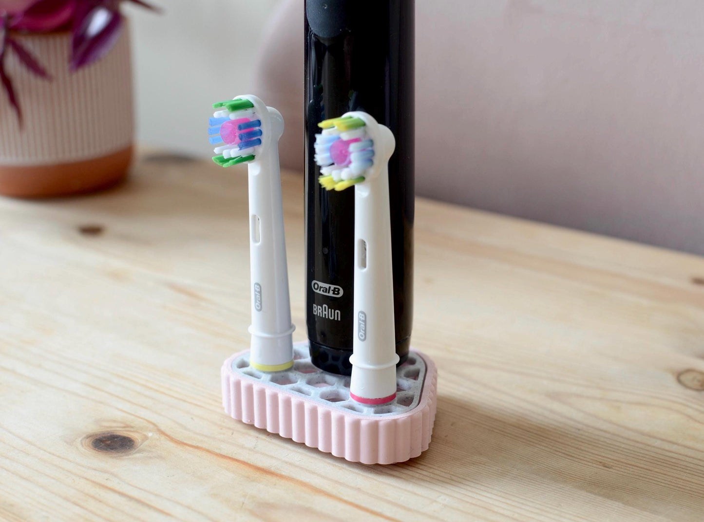 Compact Oral B Electric Toothbrush + Head Stand Holder With Drip Tray - Magnetic