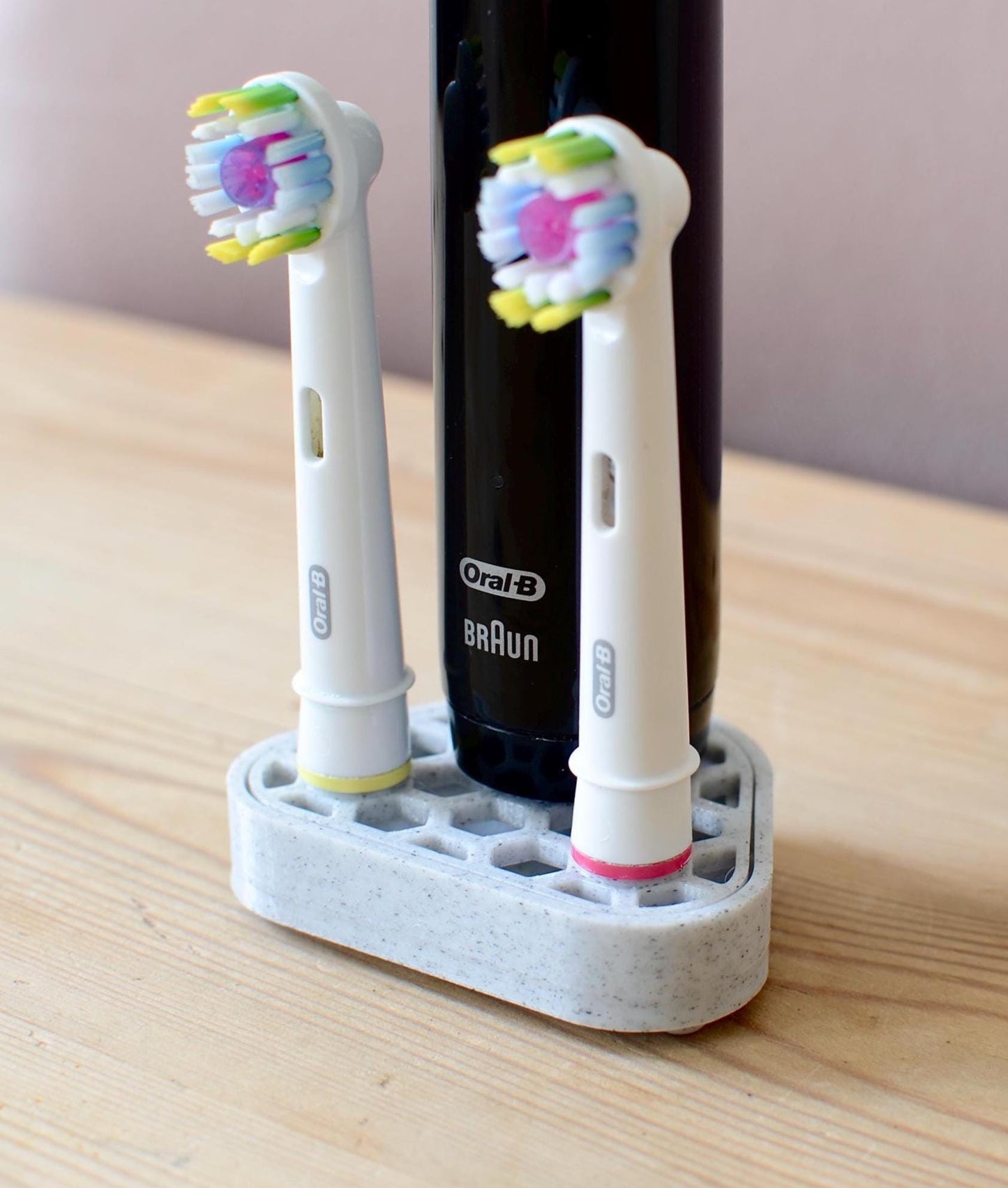 Compact Oral B Electric Toothbrush + Head Stand Holder With Drip Tray - Magnetic